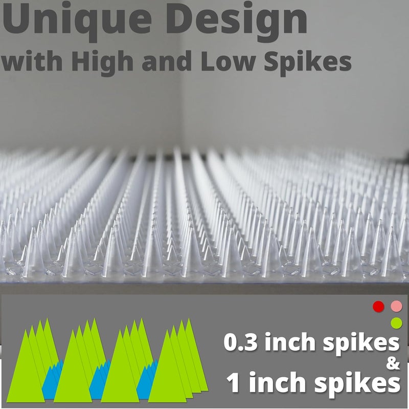 BYTEBAY 12 Pack Scat Mats for Cats with Interlocking Design, Adjustable Safe Spike Mat for Protective Deterrent, 16x13 Inch Indoor Outdoor All-Season Repellent - Image 4